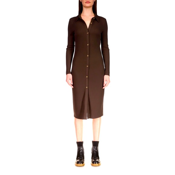 NWT Sanctuary Bodycon rib midi Dress in Java - Picture 1 of 6